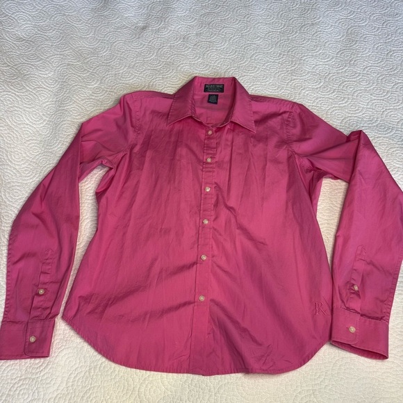 Ralph Lauren Polo Jeans Vibrant Pink Cotton Shirt - Picture 11 of 12
